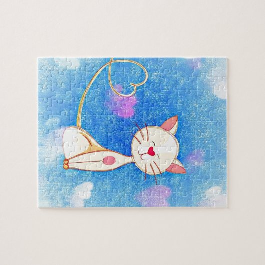 Cute Love Cat Legpuzzel (Horizontaal)