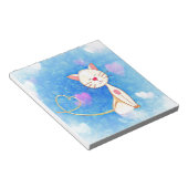 Cute Love Cat Notitieblok (Schuin)