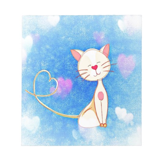 Cute Love Cat Notitieblok (Voorkant)