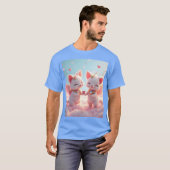 Cute Love Cats T-shirt (Voorkant volledig)