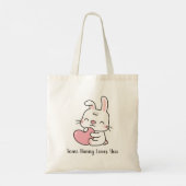 Cute Love Confession, een Bunny houdt van jou Tote Bag (Achterkant)