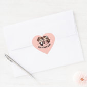 Cute Love Couple Hart Sticker (Envelop)