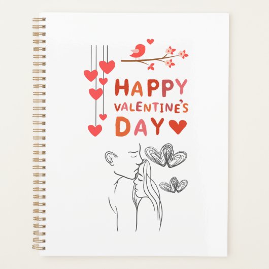 Cute Love Couple  Planner (Voorkant)