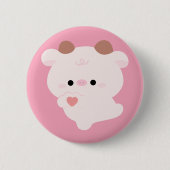 Cute Love Cow Ronde Button 5,7 Cm (Voorkant)
