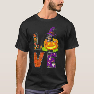 Cute Love Dog Dad Dog Mom Costume Halloween Doberm T-shirt