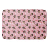 Cute Love Dog Pink Red Badmat (Voorkant)