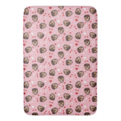 Cute Love Dog Pink Red Badmat (Voorkant Verticaal)