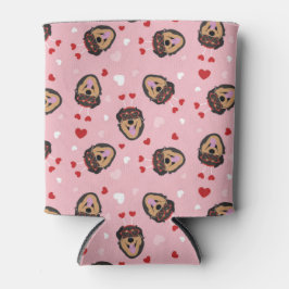 Cute Love Dog Pink Red Blikjeskoeler