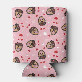Cute Love Dog Pink Red Blikjeskoeler