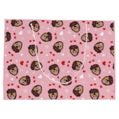 Cute Love Dog Pink Red Groot Cadeauzakje (Achterkant)