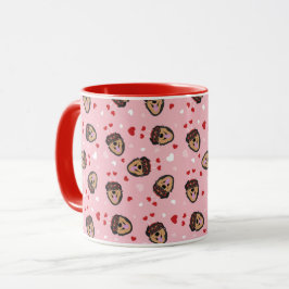 Cute Love Dog Pink Red Mok