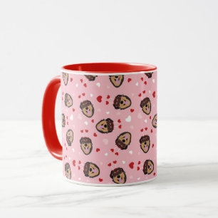 Cute Love Dog Pink Red Mok