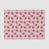 Cute Love Dog Pink Red Tissuepapier (Voorkant)