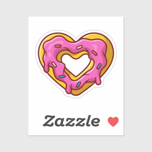 Cute love donut Sticker (Vel)