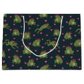 Cute Love Frogs Large Gift Bag Groot Cadeauzakje (Voorkant)