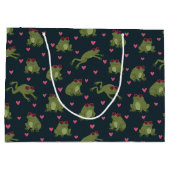 Cute Love Frogs Large Gift Bag Groot Cadeauzakje (Achterkant)