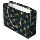 Cute Love Frogs Large Gift Bag Groot Cadeauzakje (Achterkant Gekanteld)
