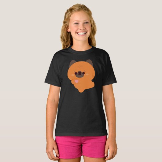 Cute Love German Shepherd Puppy T-shirt (Voorkant volledig)