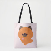 Cute Love German Shepherd Puppy Tote Bag (Voorkant)
