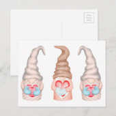 Cute Love Gnomes Valentijns  Holiday Briefkaart (Voorkant / Achterkant)