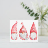 Cute Love Gnomes Valentijns  Holiday Briefkaart (Staand voorkant)
