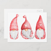 Cute Love Gnomes Valentijns  Holiday Briefkaart (Voorkant / Achterkant)