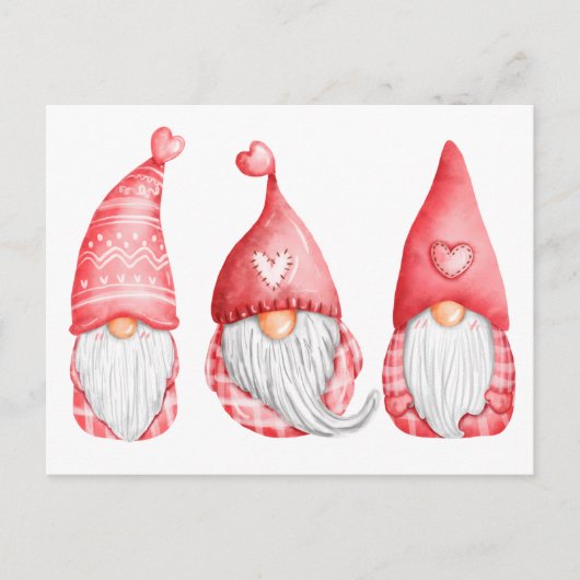 Cute Love Gnomes Valentijns  Holiday Briefkaart (Voorkant)