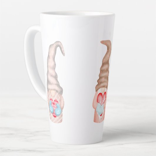 Cute Love Gnomes Valentijnse  Holiday Latte Mok (Linkerhoek)
