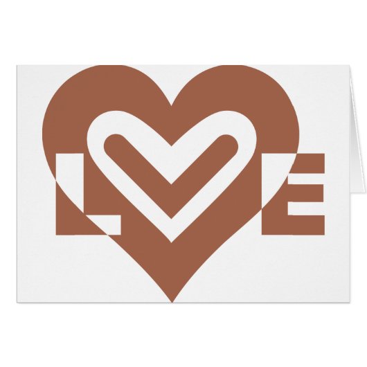 Cute Love Graphic Chocolate Brown (Voorkant Horizontaal)