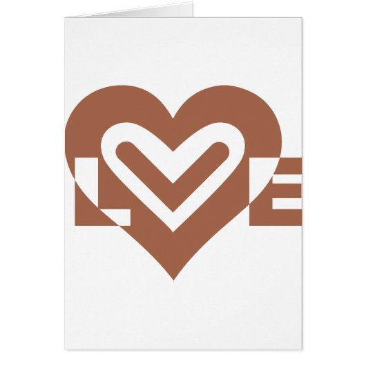 Cute Love Graphic Chocolate Brown (Voorkant)