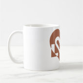 Cute Love Graphic Chocolate Brown Koffiemok (Links)