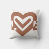 Cute Love Graphic Chocolate Brown Kussen (Achterkant)