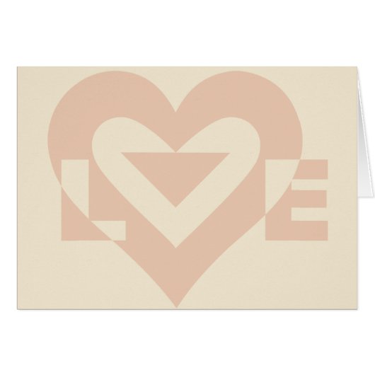 Cute Love Graphic, Cream Beige (Voorkant Horizontaal)
