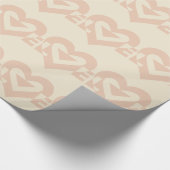 Cute Love Graphic, Cream Beige Cadeaupapier (Hoek)