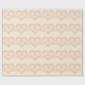 Cute Love Graphic, Cream Beige Cadeaupapier (Vlak)