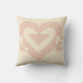 Cute Love Graphic, Cream Beige Kussen (Achterkant)