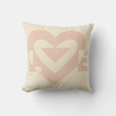 Cute Love Graphic, Cream Beige Kussen (Voorkant)