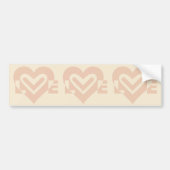 Cute Love Graphic in Beige Bumpersticker (Voorkant)
