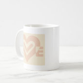 Cute Love Graphic in Beige Koffiemok (Voorkant links)