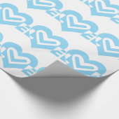 Cute Love Graphic in Blue Cadeaupapier (Hoek)