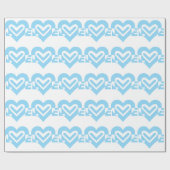 Cute Love Graphic in Blue Cadeaupapier (Vlak)