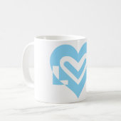 Cute Love Graphic in Blue Koffiemok (Voorkant links)