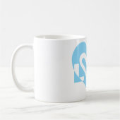 Cute Love Graphic in Blue Koffiemok (Links)