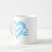 Cute Love Graphic in Blue Koffiemok (Voorkant links)