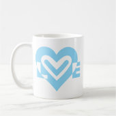 Cute Love Graphic in Blue Koffiemok (Links)