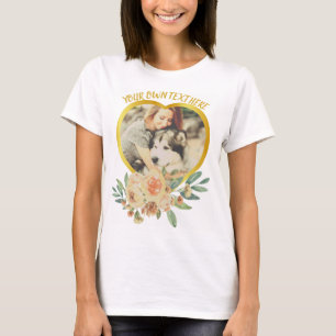 Cute love hart and bloemen t-shirt