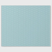 Cute Love Heart Circles Teal Blue Modern Pattern Cadeaupapier (Vlak)