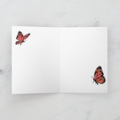 Cute Love Heart Floral Green Thinking of You Bedankkaart (Binnen)