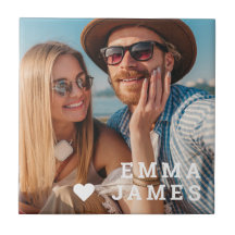 Cute Love Heart Foto Couples Persoonlijke Namen