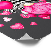Cute Love Heart Pattern For Her Nk Valentines Gnom Poster (Hoek)